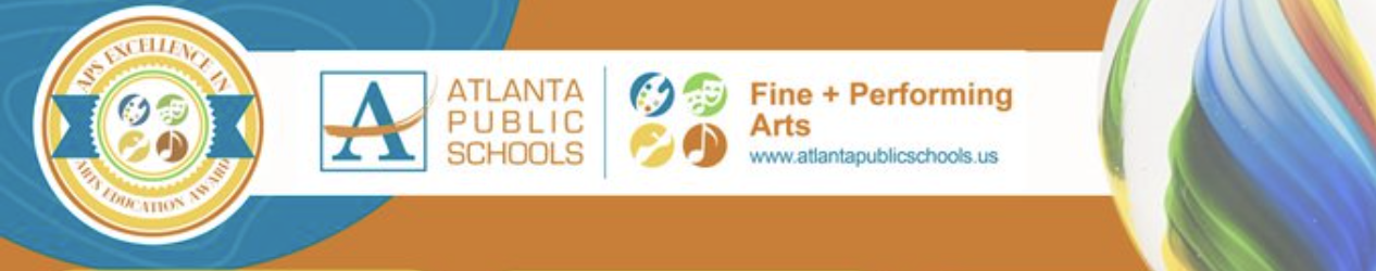  Wording- Fine + Performing Arts Graphic of Mask ,Art Palette  Music Note and